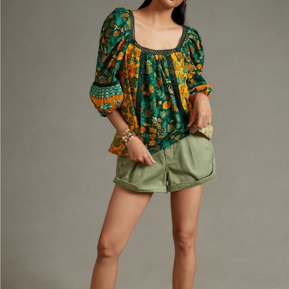 FARM Rio Tops - Anthropologie farm rio lace inset peasant blouse